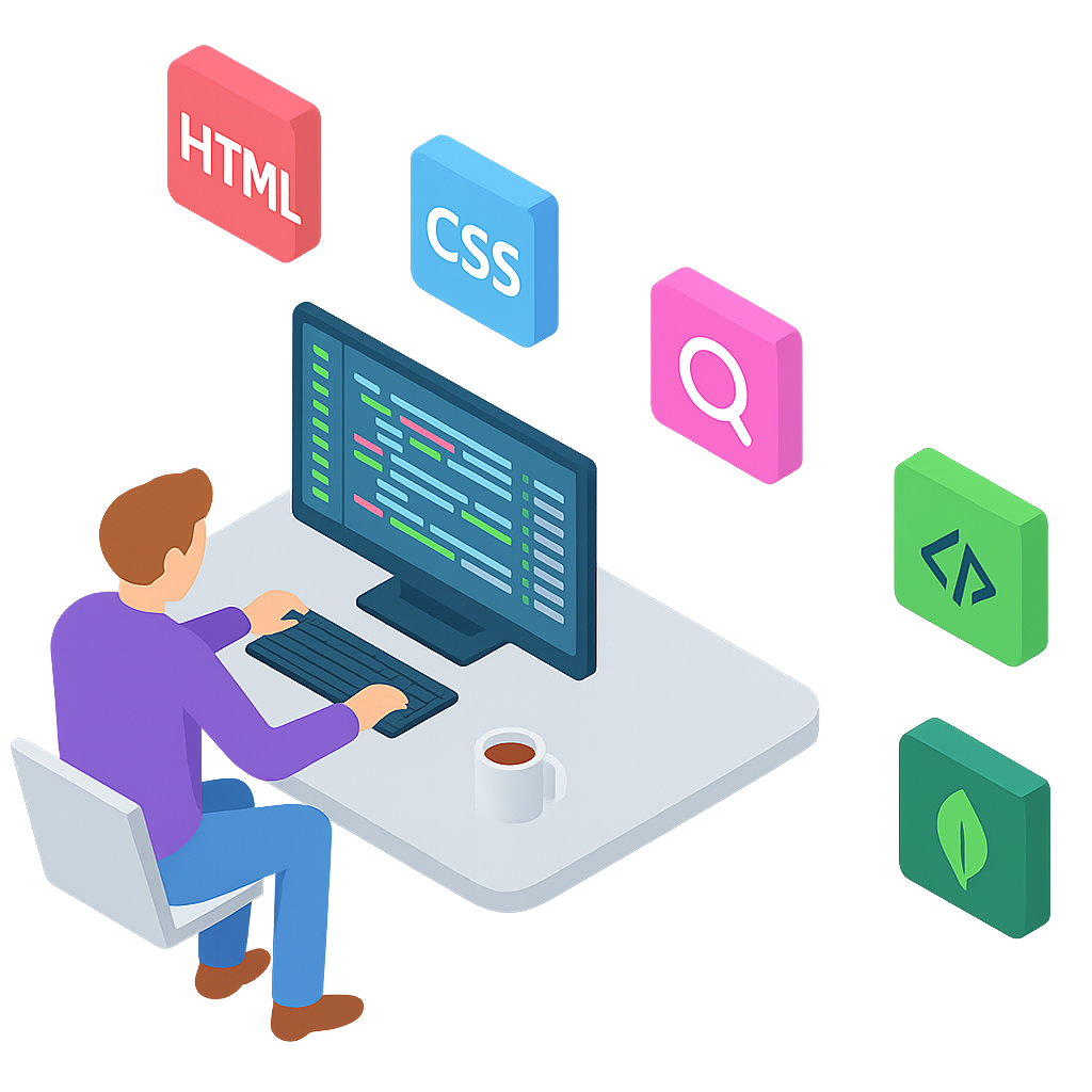 Neon Forge Technician Illustration