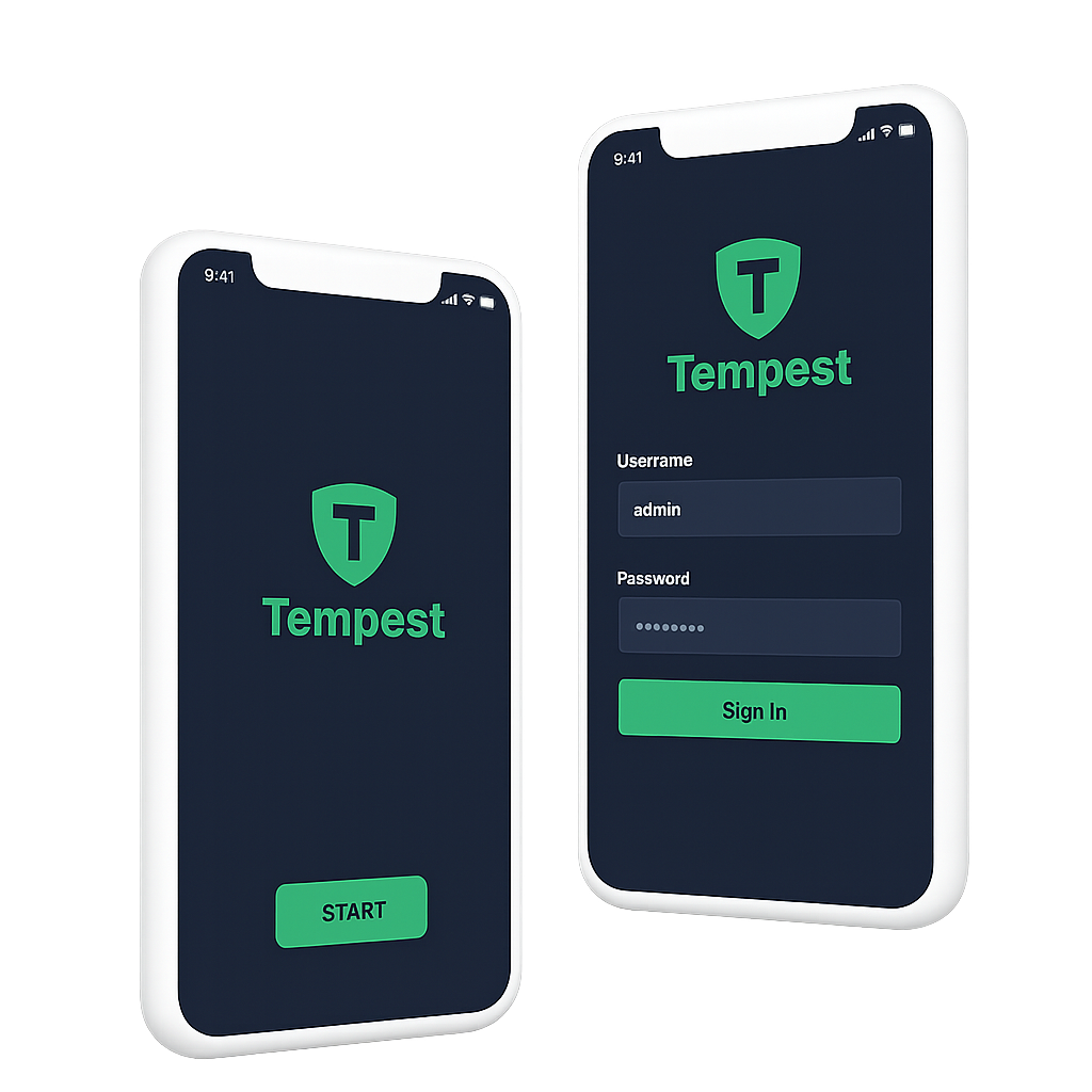 Tempest app demo preview