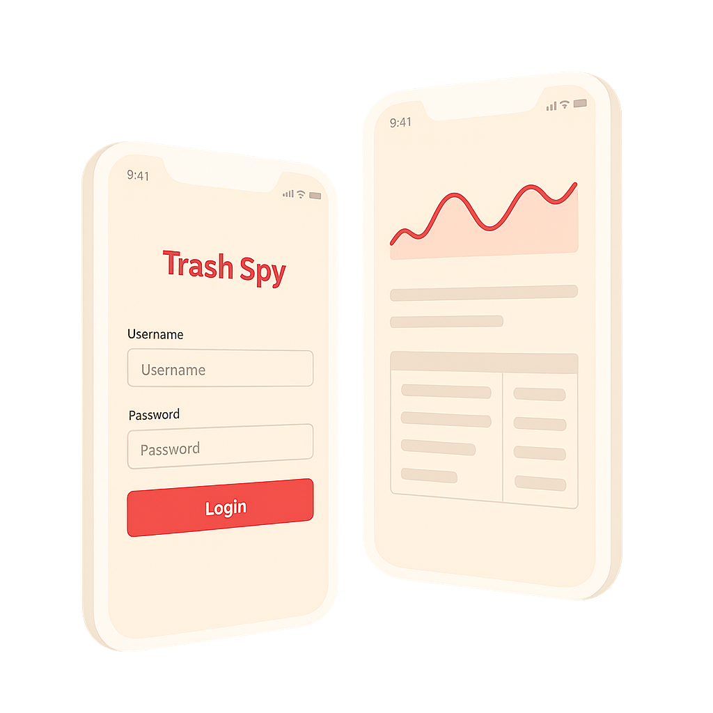 Trash Spy app demo preview